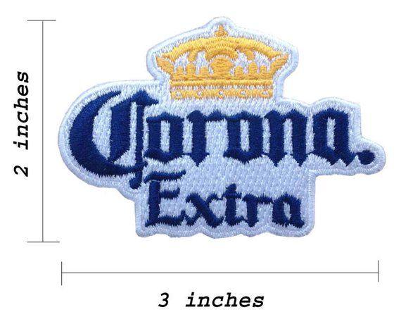 Corona Extra Logo - Corona Extra Beer Logo Embroidered Iron 1 Patch. | Etsy