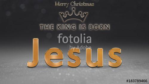Religious Christmas Logo - Christmas card, religious illustration with king's crown and Jesus ...