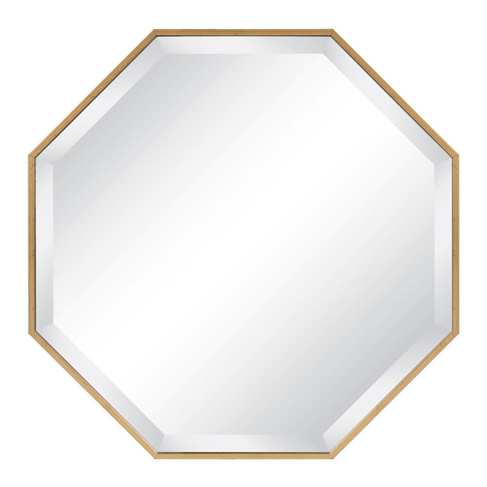 Gold Octagon Logo - Kate and Laurel Rhodes Octagon Gold Mirror-213027 - The Home Depot