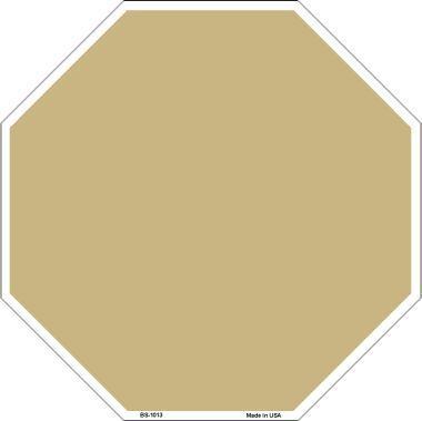 Gold Octagon Logo - Gold Dye Sublimation Octagon Metal Novelty Stop Sign