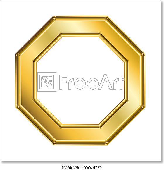 Gold Octagon Logo - Free art print of Frame Gold - Octagon 1. Golden octagon frame ...