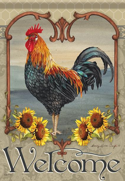 Rustic Rooster Logo - Rustic Rooster -Garden & Large Flags – KC Country Home Accents