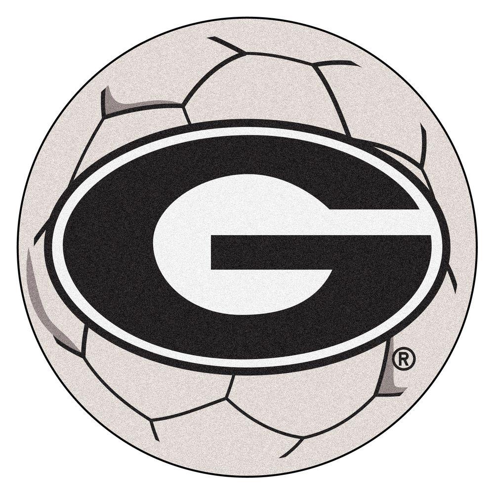 Georgia G Logo - FANMATS NCAA University of Georgia G Logo Cream 2 ft. x 2 ft. Round ...