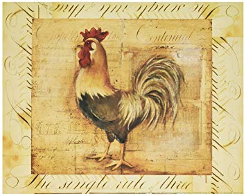 Rustic Rooster Logo - wallsthatspeak 2 Rustic Rooster Country Kitchen Art