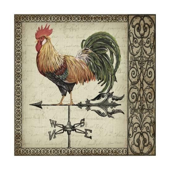 Rustic Rooster Logo - JP3770-Rustic Rooster Giclee Print by Jean Plout at AllPosters.com