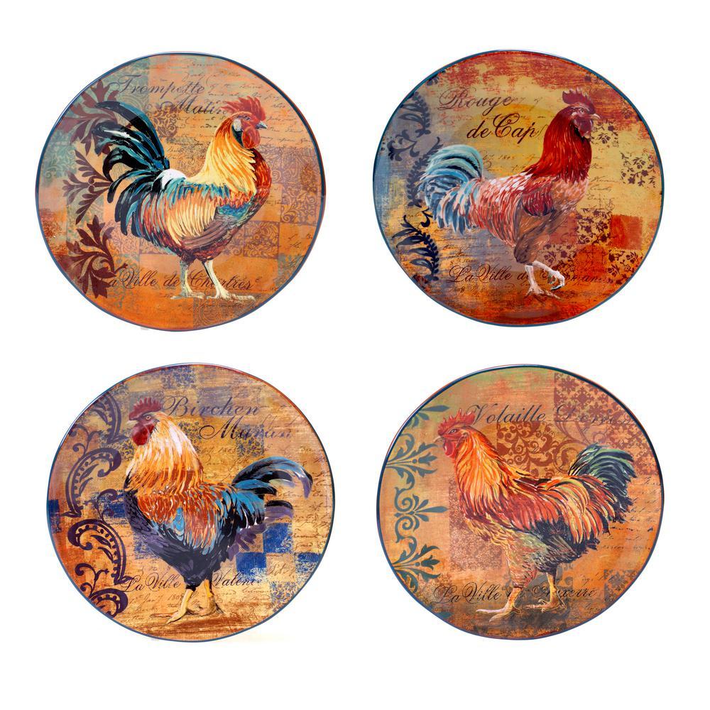 Rustic Rooster Logo - Certified International Rustic Rooster Dinner Plate (Set of 4 ...