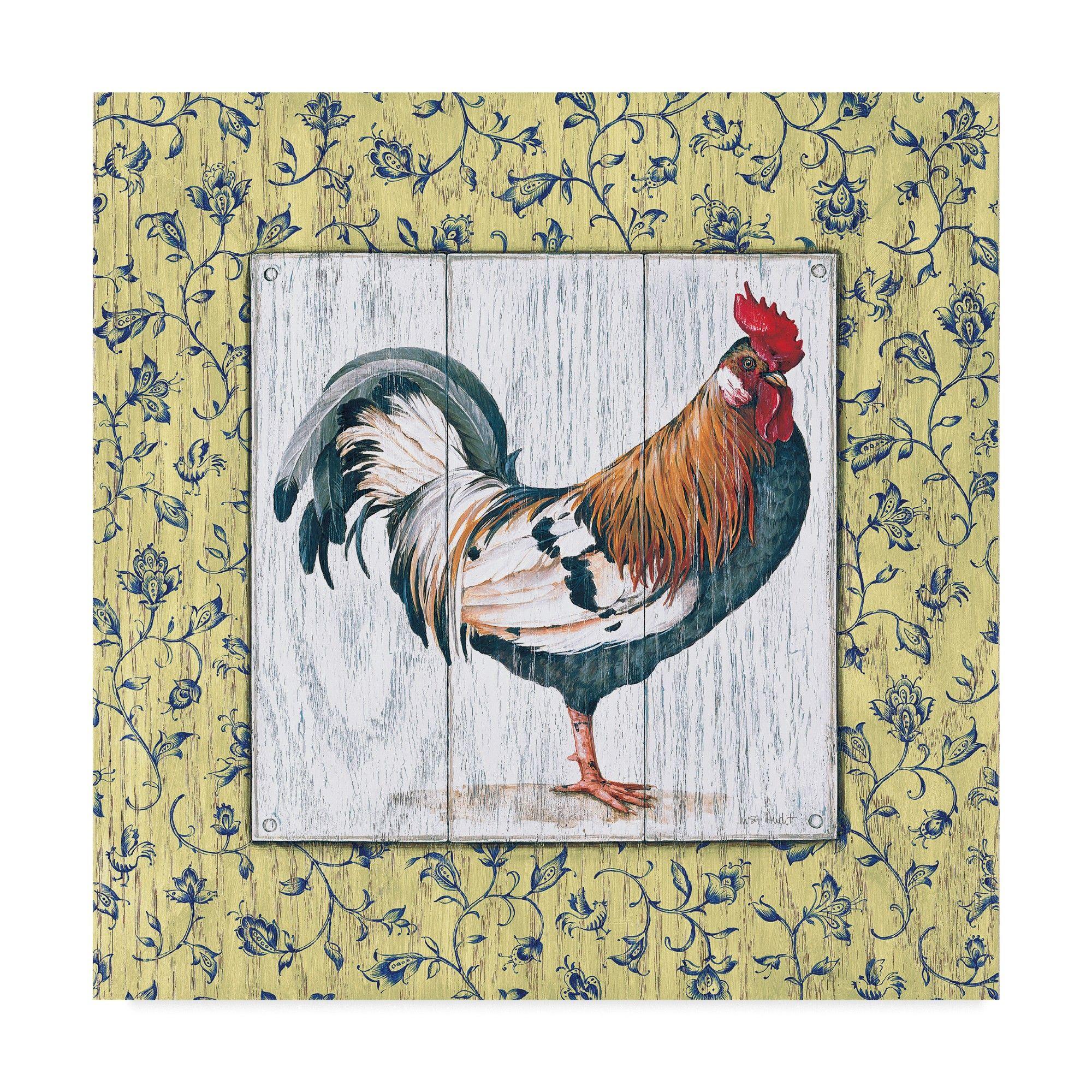 Rustic Rooster Logo - Lisa Audit Rustic Rooster 1 Unframed Wall 18x18 Fine