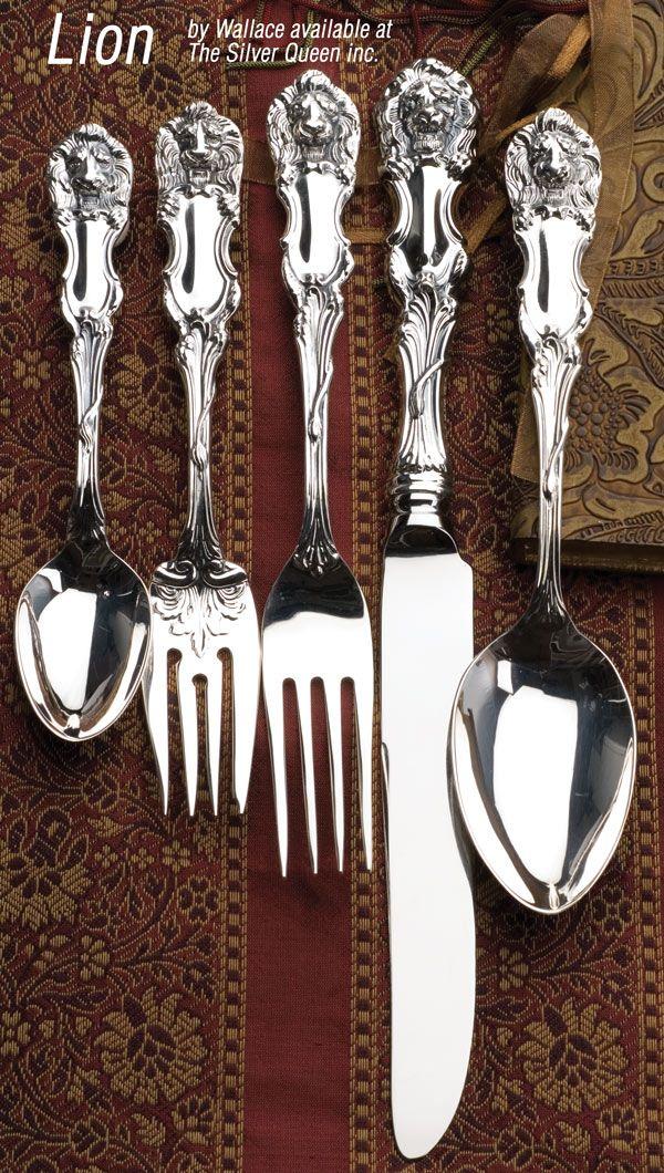 Cutlery with Lion Logo - Silver Cutlery, Google Image, Silver Flatware, Lion, Sterling ...