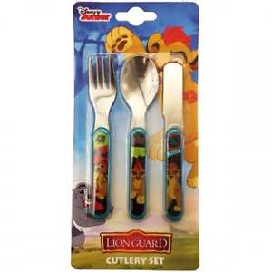 Cutlery with Lion Logo - Lion King Guard OFFICIAL 3 Piece 3PC Cutlery - Knife - Spoon Fork ...