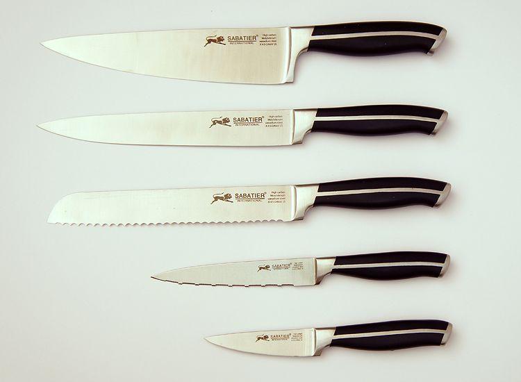 Cutlery with Lion Logo - 2Lions Sabatier Brasilia Jupiter Block + 5 cooking knives :: Euro ...