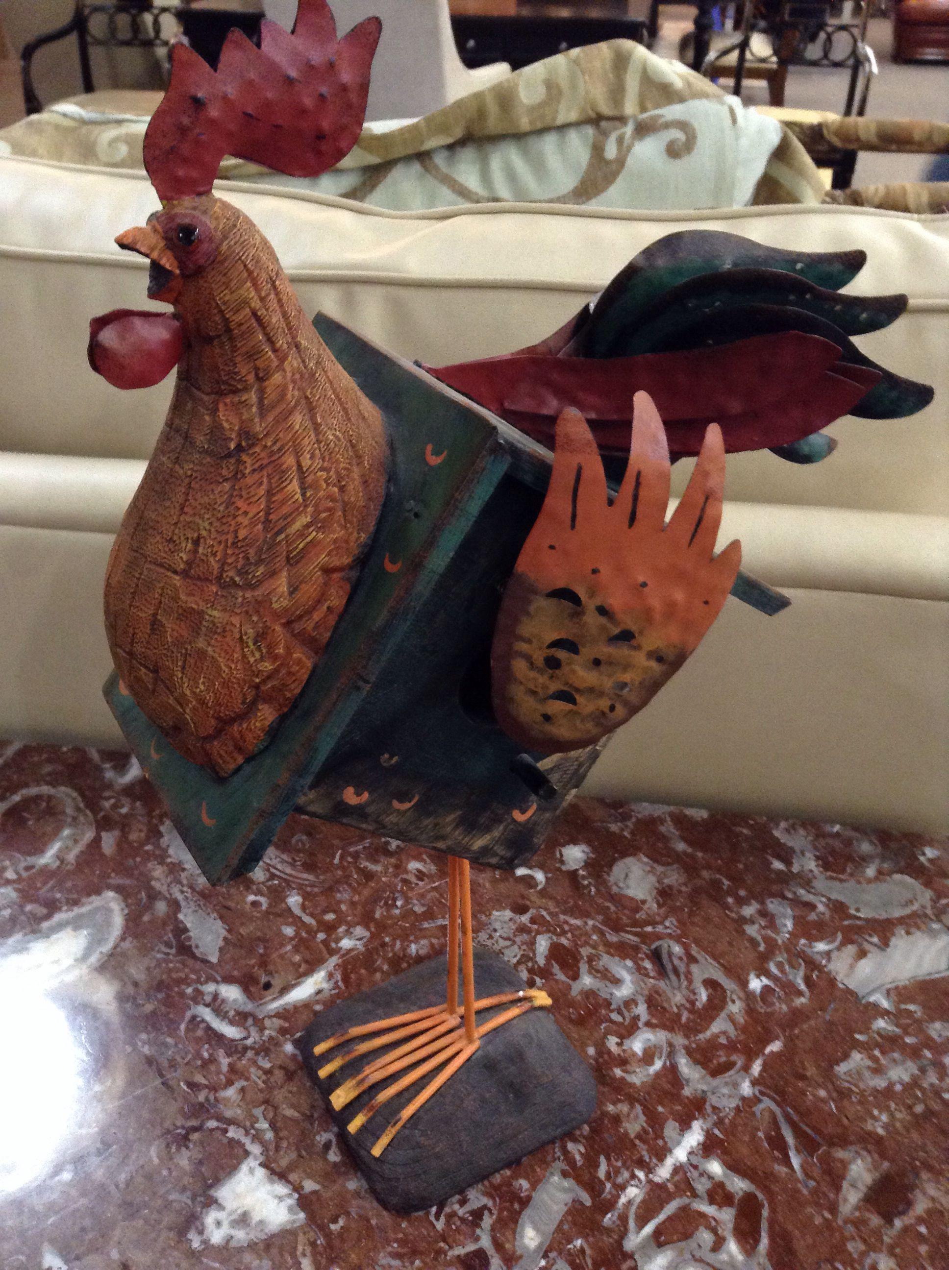 Rustic Rooster Logo - Rustic Rooster Statue. Design With Consignment, LLC