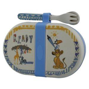 Cutlery with Lion Logo - Officially Licensed Disney Lion King Simba Snack Box and Cutlery Set