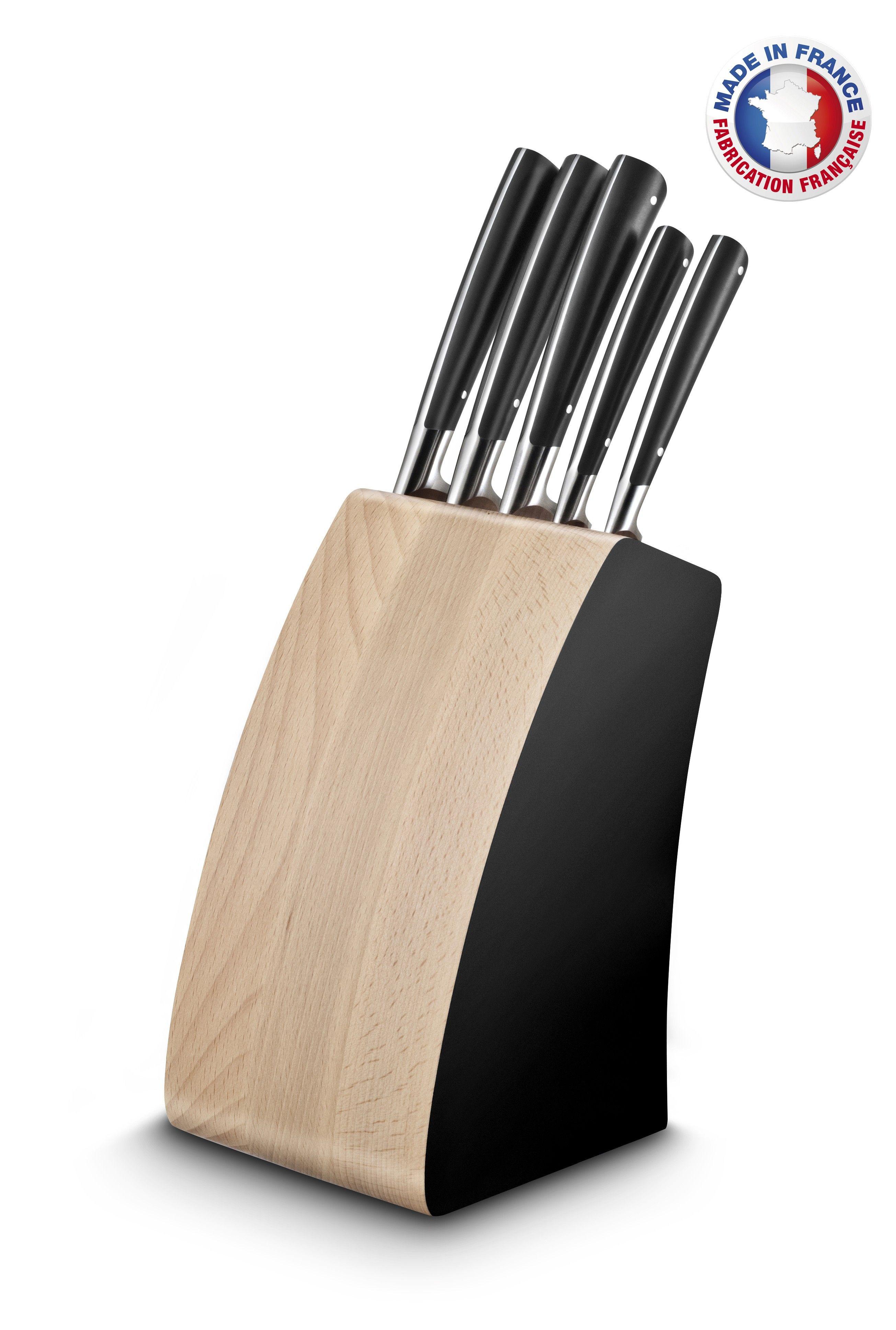 Cutlery with Lion Logo - Sabatier Edonist Knife Block Set - KitchenKnives.co.uk