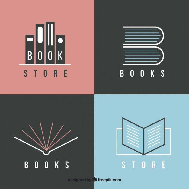 Modern Book Logo - Pack of modern book logos Vector