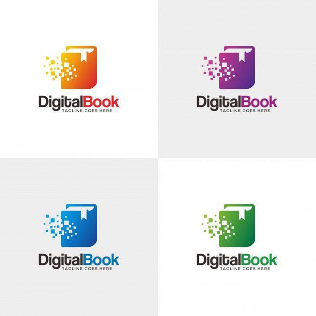 Modern Book Logo - Digital book, modern logo design template for your company. | Logo ...