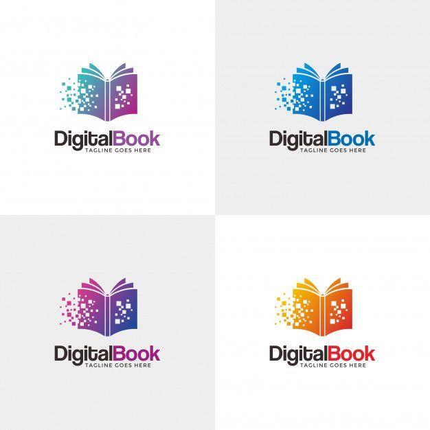 Modern Book Logo - Digital book. modern book logo design template for your company