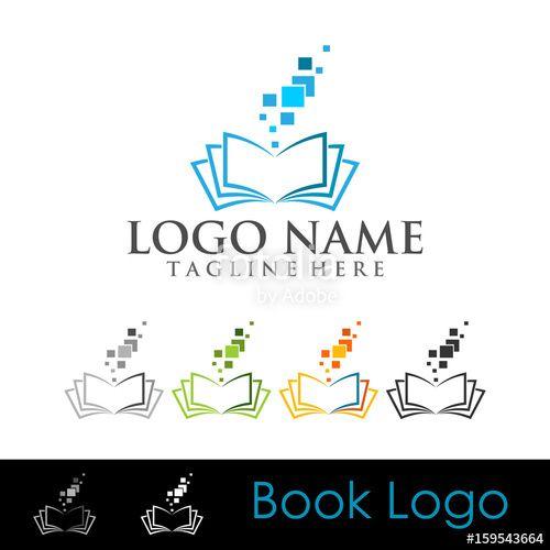 Modern Book Logo - book of fortune, modern book logo isolated