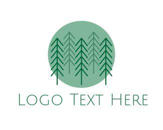 Pine Tree Circle Logo - Pine Tree Logo Maker | BrandCrowd