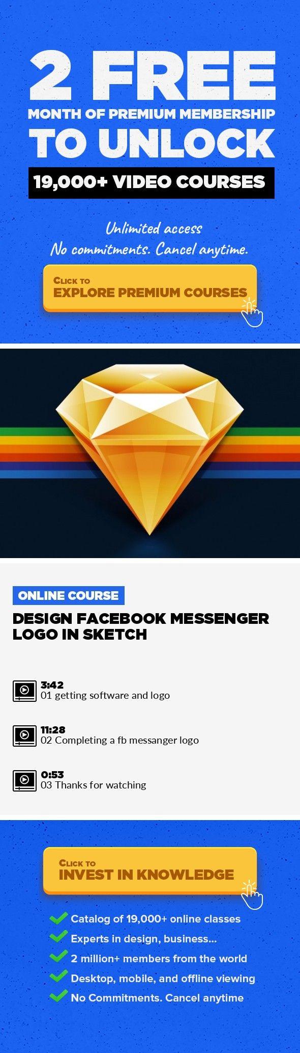 FB Messenger Logo - Design Facebook Messenger logo in Sketch Design, Technology, Logo ...