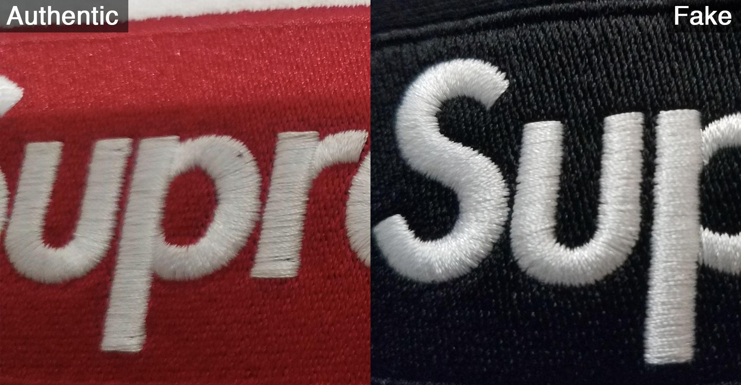 Fake Supreme Logo - Box Logo Stitching