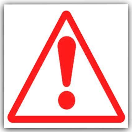 White and Red O Logo - 6 x Caution,Warning,Danger Symbol-Red on White,External Self ...