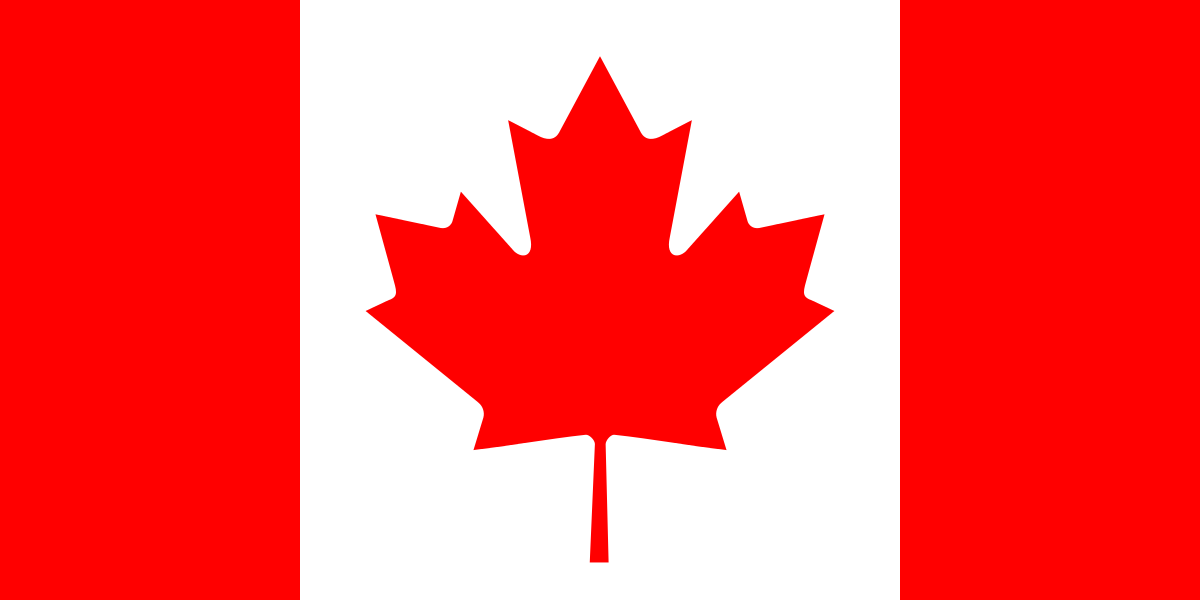 White and Red O Logo - Flag of Canada