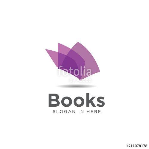 Modern Book Logo - Modern Purple Overlap Paper Book Logo Stock Image And Royalty Free