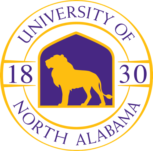 Yellow and Purple Lion Logo - UNA's Official Logos. University of North Alabama
