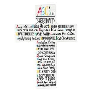 ABC White Cross Logo - DICKSONS, INC. ABC's of Christianity White 9.5 Inch Porcelain ...