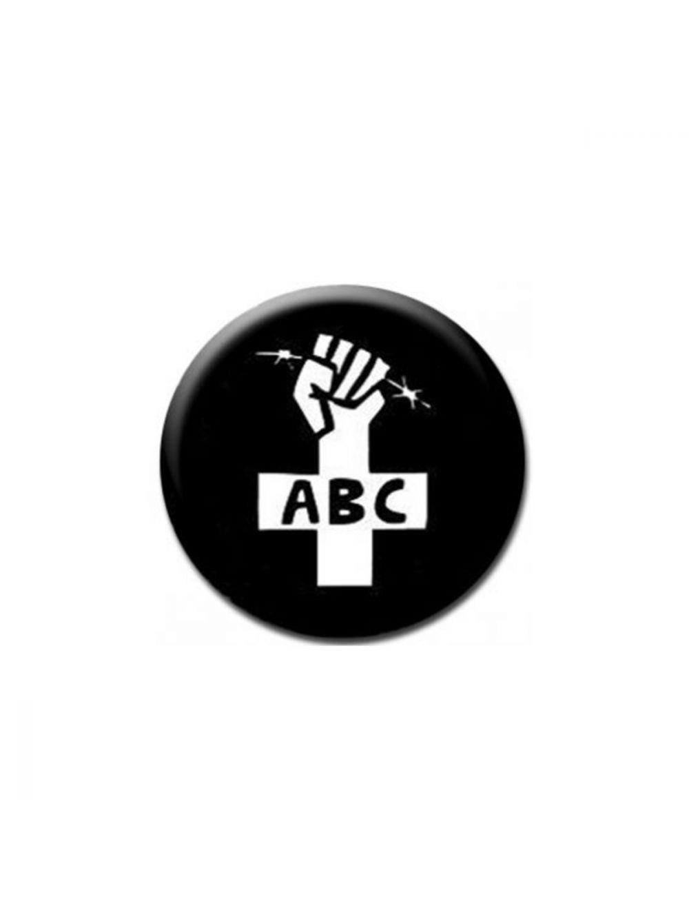 ABC White Cross Logo - Black Mosquito Anarchist Black Cross (ABC) Button Mailorder