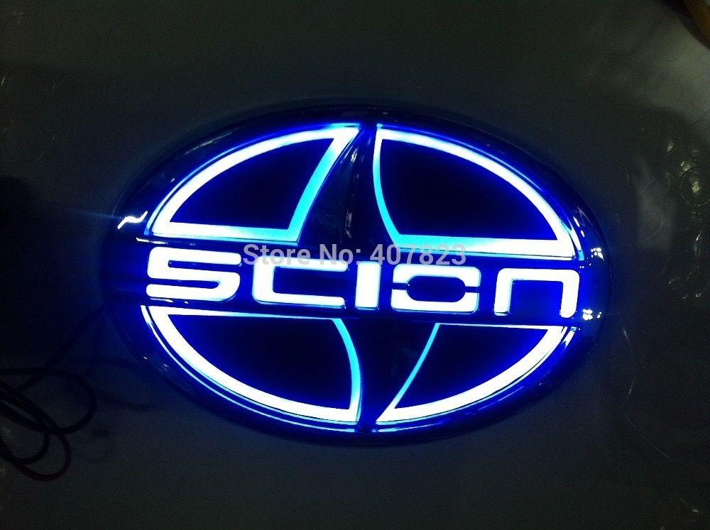 Scion Logo - 5D scion Car Logo Rear Laser Light Red Blue White Light led Emblem ...