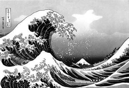 Japanese Wave Black and White Logo - Katsushika Hokusai black and white - Pesquisa Google | tattoos | Art ...