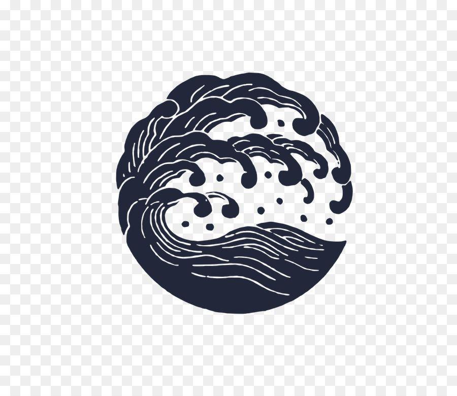 Japanese Wave Black and White Logo - Japanese art Logo Wave Fame-Is - wave japan png download - 768*768 ...