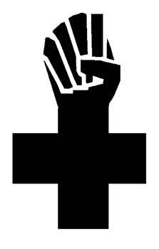 ABC White Cross Logo - Anarchist Black Cross
