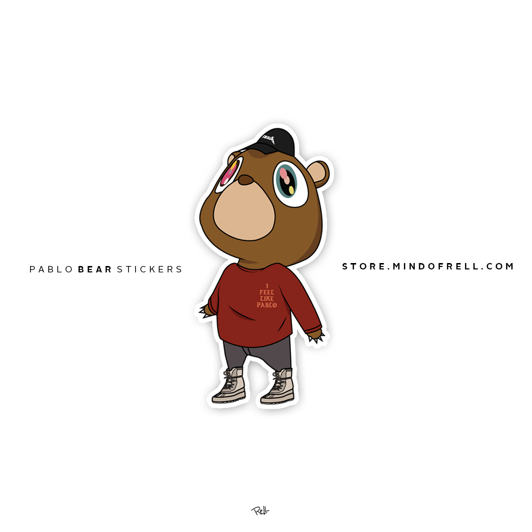 Yeezy Bear Logo - TLOP Bear Stickers « Kanye West Forum