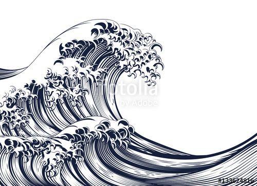 Japanese Wave Black and White Logo - Japanese Wave Vector at GetDrawings.com | Free for personal use ...