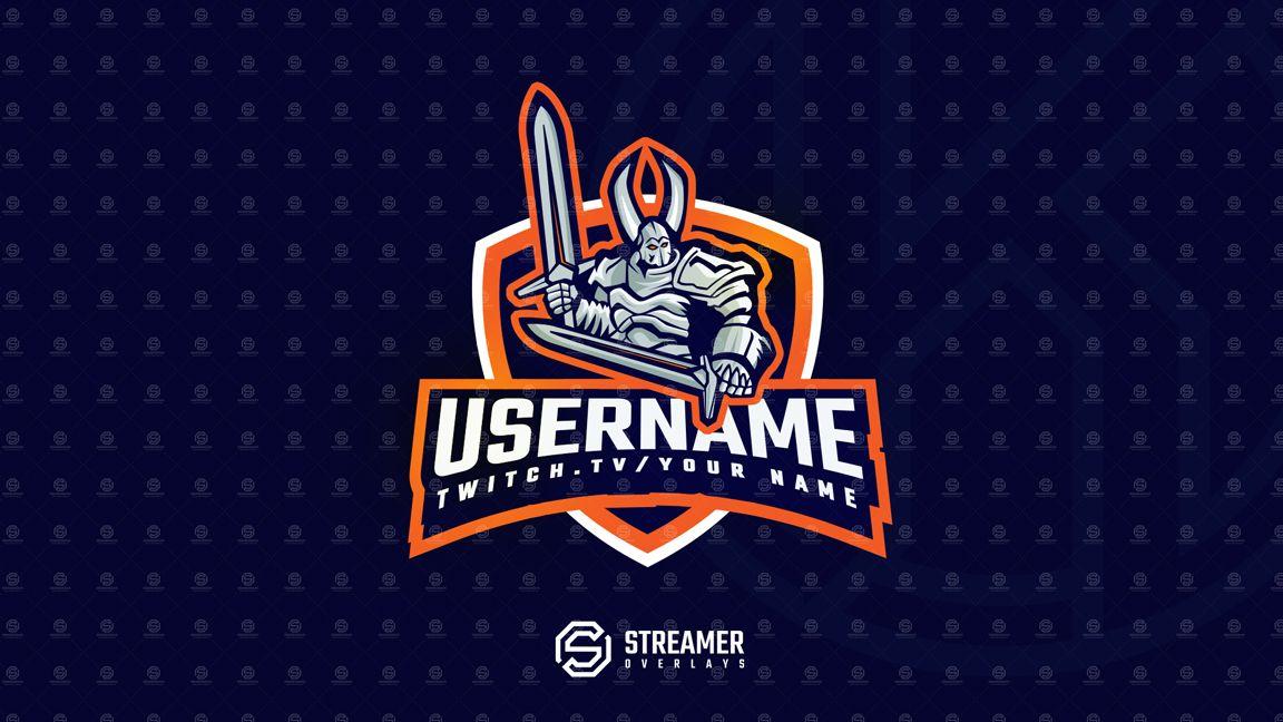 Twitch Streamer Logo - Premade eSports Knight Logo For sale only at Streamer Overlays