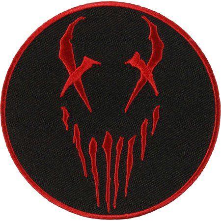 Face and Red Circle Logo - Mushroomhead Men's X Face Red Embroidered Patch Red