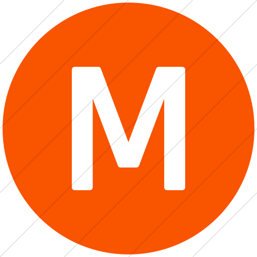Orange Circle with White M Logo - Orange Circle White M Logo Vector Online 2019