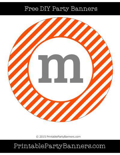 Orange Circle with White M Logo - Orange and White Circle Diagonal Striped Lowercase Letter M