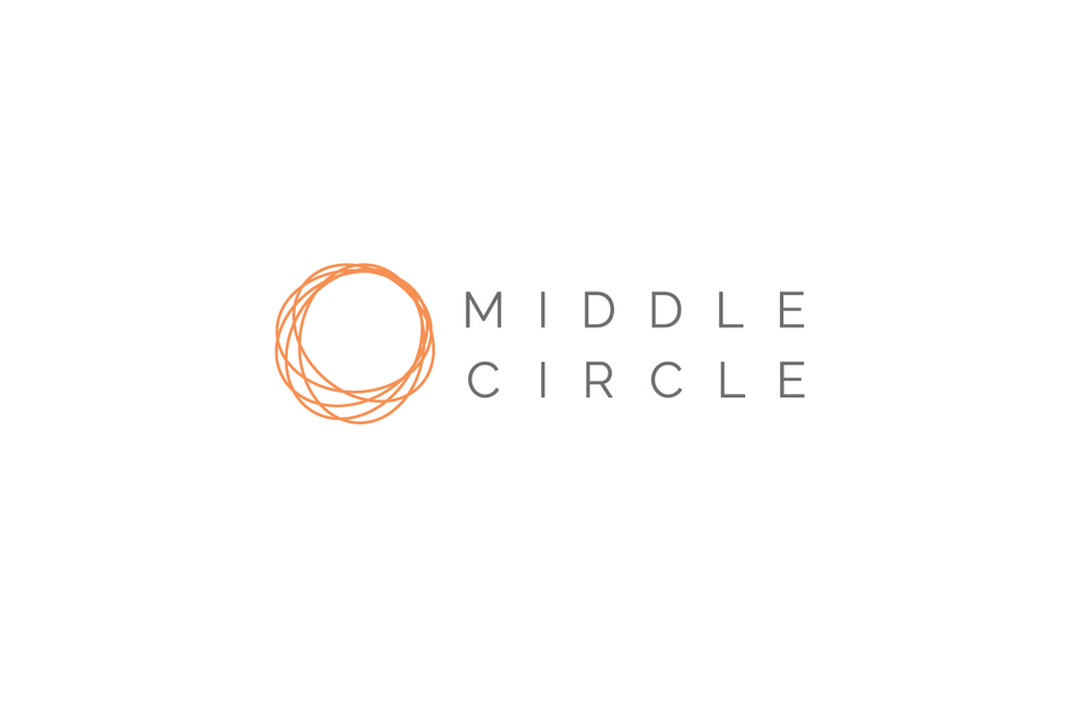 Orange Circle with White M Logo - Middle Circle
