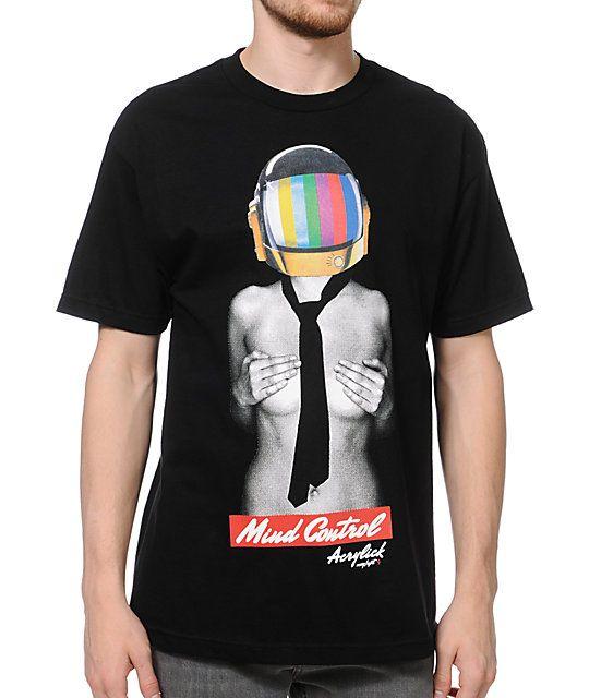 Acrylick Clothing Logo - Acrylick Mind Control Black T-Shirt | Zumiez