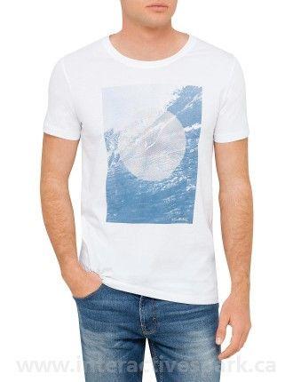Orange Circle with White M Logo - Buy BOSS Orange Men WHITE Circle Landscape Graphic Tee - T-shirts ...