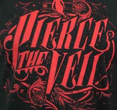 Pierce The Veil Logo - PIERCE THE VEIL (Logo Black) Men's Slim Fit T-Shirt – Hardcore Apparel