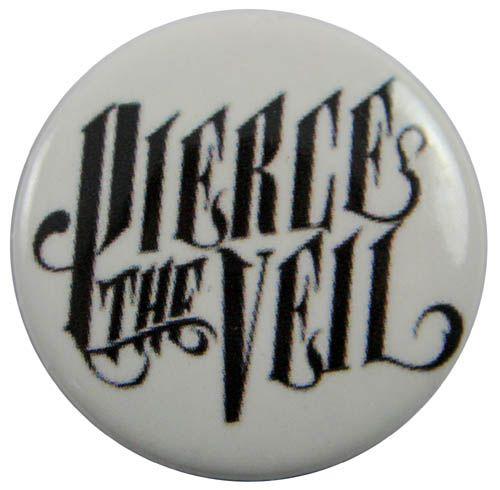 Pierce The Veil Logo - Pierce the Veil - Logo White Button Badge