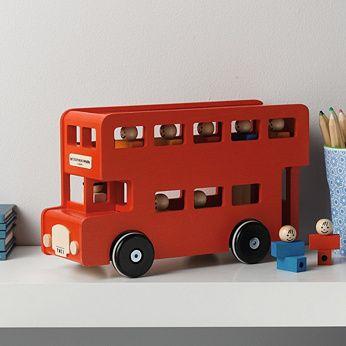 Red and White Company Logo - London Toy Bus. London Collection. The White Company UK