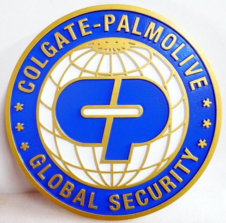 Colgate Palmolive Logo - VP-1340 - Carved Wall Plaque of the Logo of Colgate-Palmolive ...