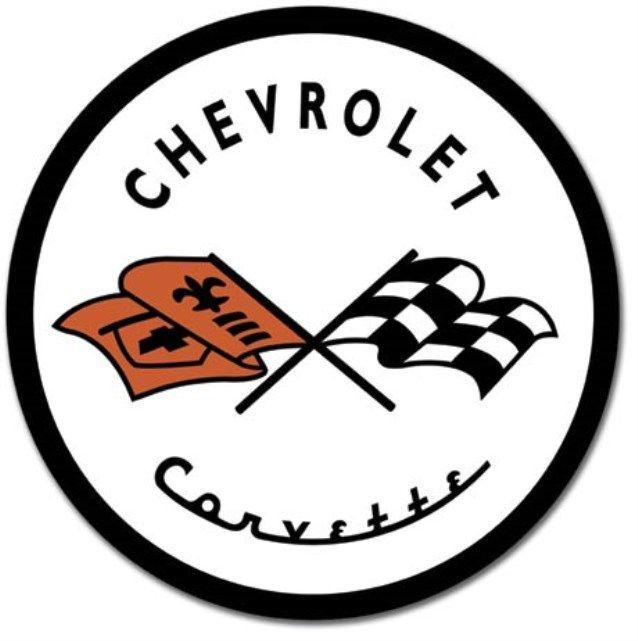 Classic Corvette Logo - Chevrolet 1953 CORVETTE Logo Retro Vette Racing Flag Garage Man Cave ...