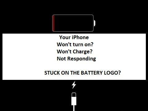 Dead Battery Logo - How to Fix iPhone Stuck at Battery Logo - YouTube