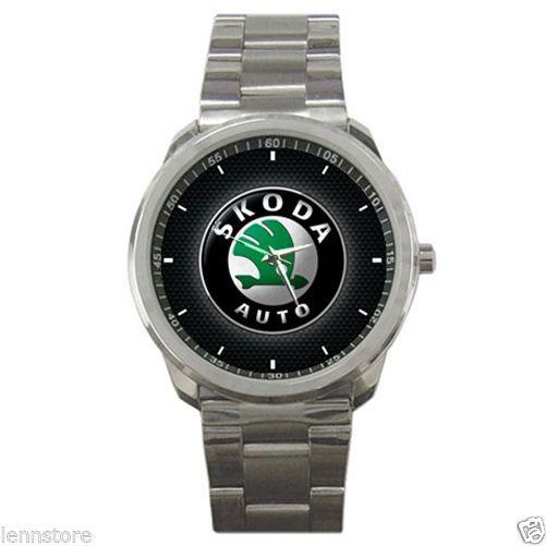 Watch Manufacturer Logo - Skoda Auto Automobile manufacturer Logo Sport Metal Watch